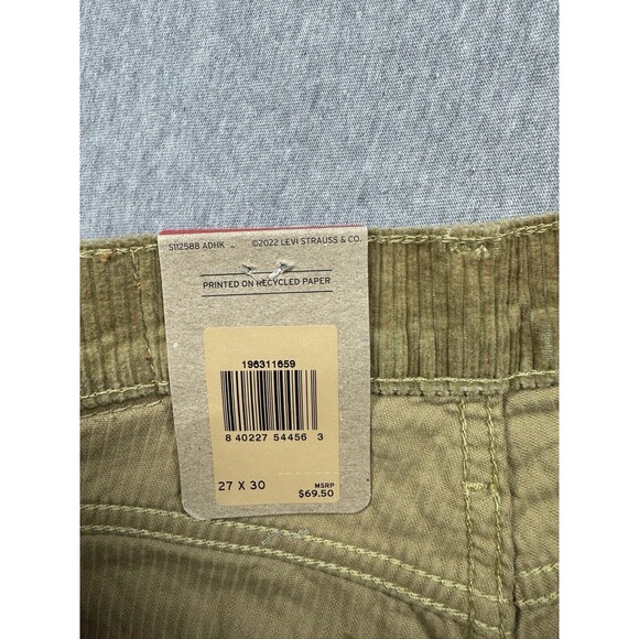 Levi's 314 Jeans Womens 27x30 Shaping Straight Corduroy Stretch Irregular NWT - Picture 2 of 7